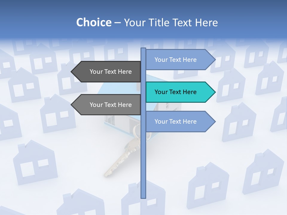 A House With A Key In The Middle Of It PowerPoint Template