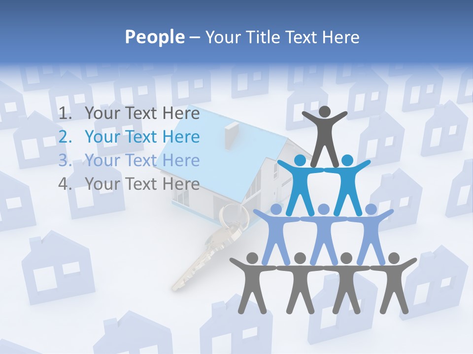 A House With A Key In The Middle Of It PowerPoint Template