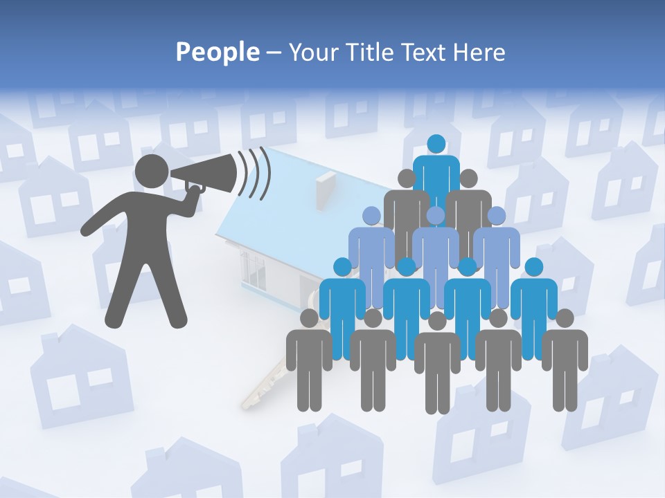 A House With A Key In The Middle Of It PowerPoint Template