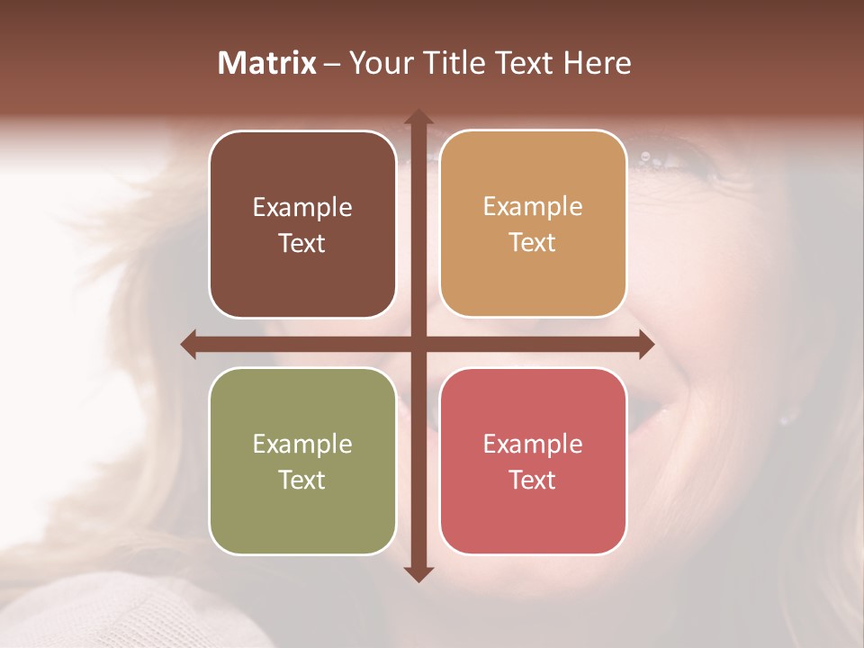 A Woman With A Smile On Her Face PowerPoint Template