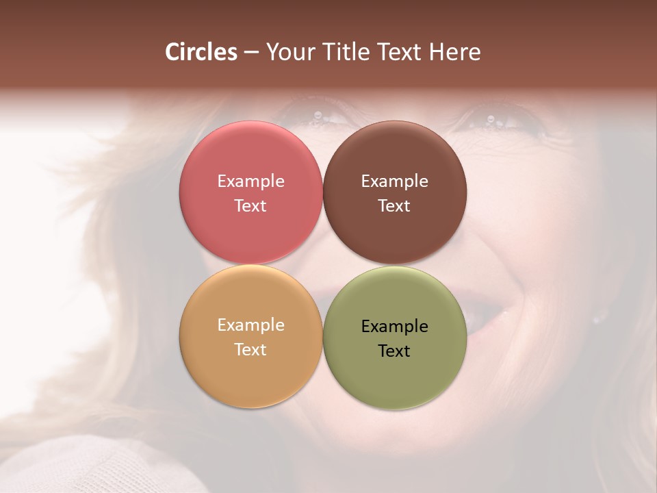 A Woman With A Smile On Her Face PowerPoint Template