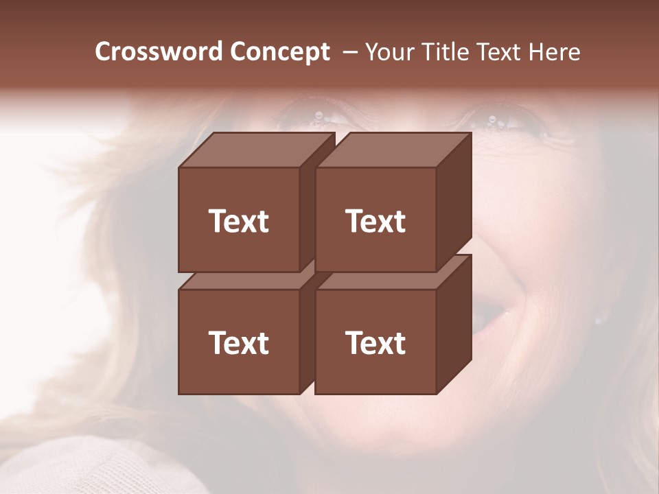 A Woman With A Smile On Her Face PowerPoint Template