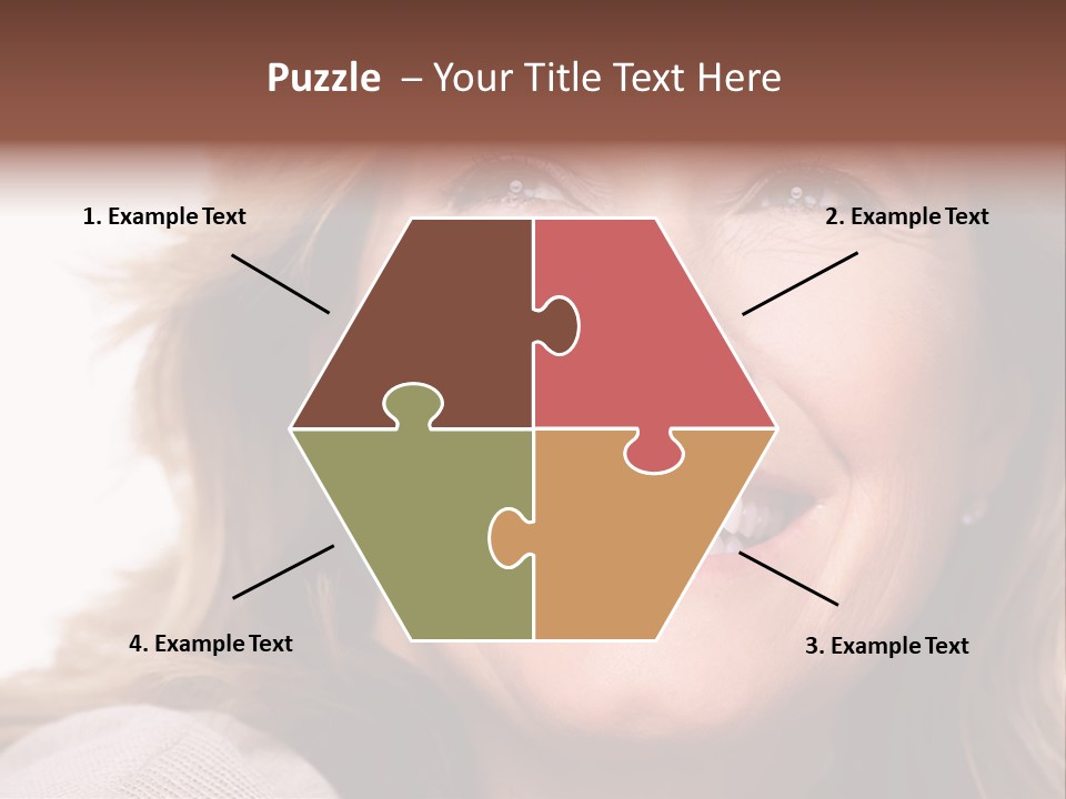 A Woman With A Smile On Her Face PowerPoint Template