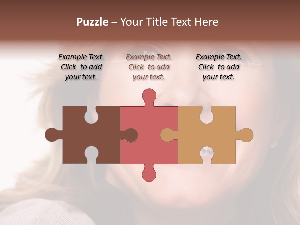 A Woman With A Smile On Her Face PowerPoint Template