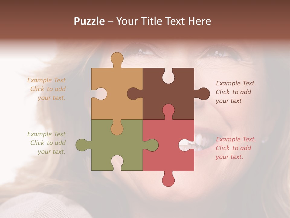 A Woman With A Smile On Her Face PowerPoint Template