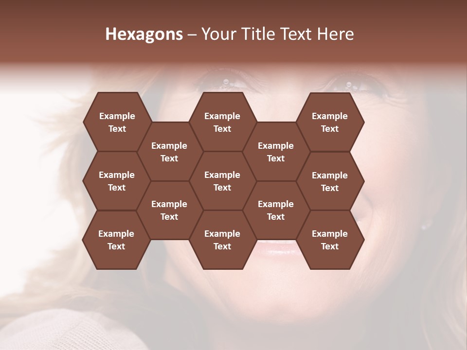 A Woman With A Smile On Her Face PowerPoint Template