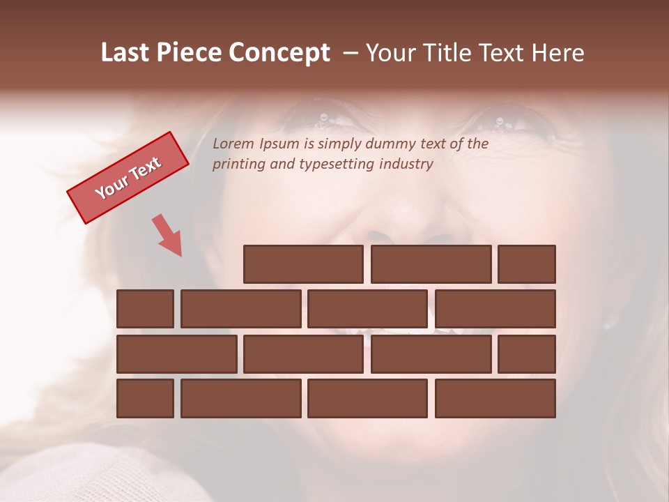 A Woman With A Smile On Her Face PowerPoint Template