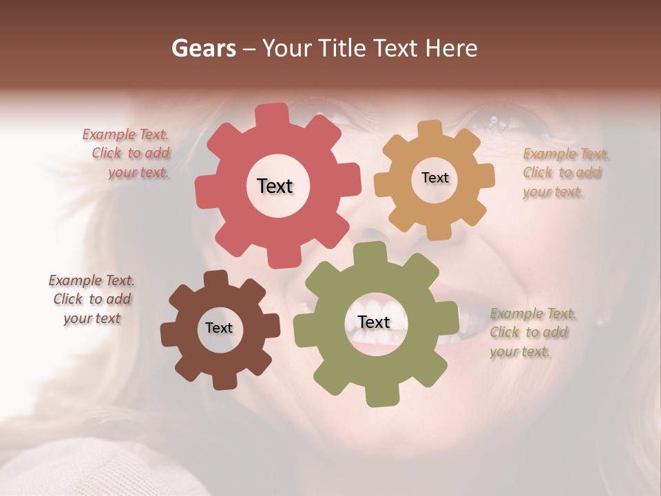 A Woman With A Smile On Her Face PowerPoint Template