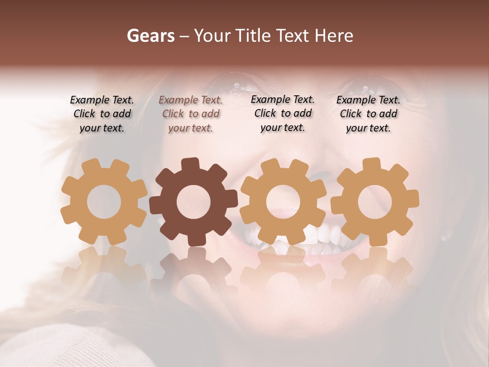 A Woman With A Smile On Her Face PowerPoint Template