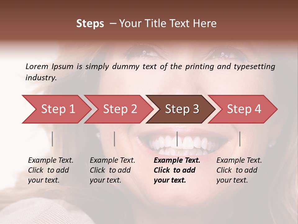 A Woman With A Smile On Her Face PowerPoint Template