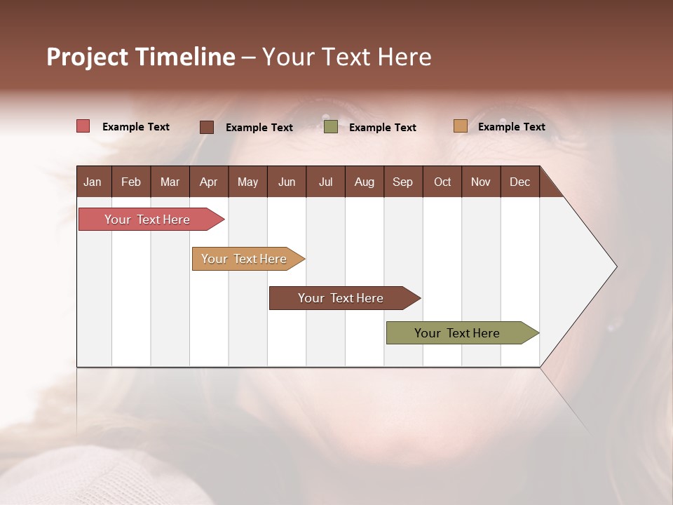 A Woman With A Smile On Her Face PowerPoint Template