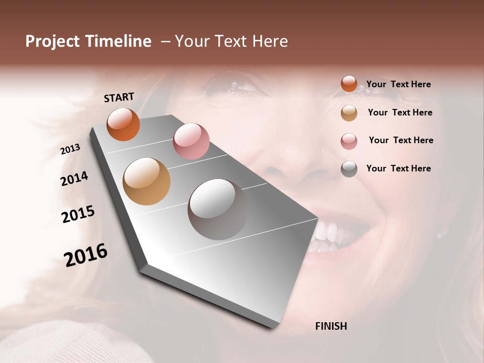 A Woman With A Smile On Her Face PowerPoint Template