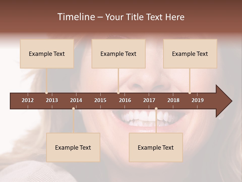 A Woman With A Smile On Her Face PowerPoint Template