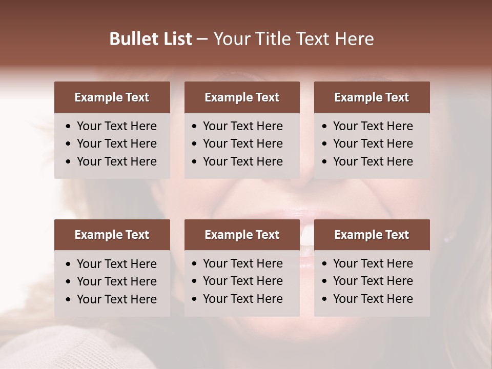 A Woman With A Smile On Her Face PowerPoint Template