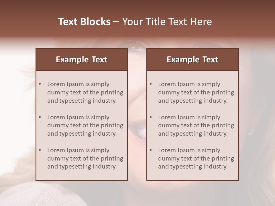 A Woman With A Smile On Her Face PowerPoint Template