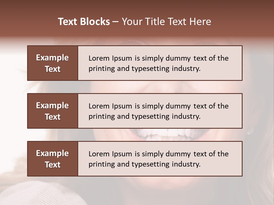 A Woman With A Smile On Her Face PowerPoint Template