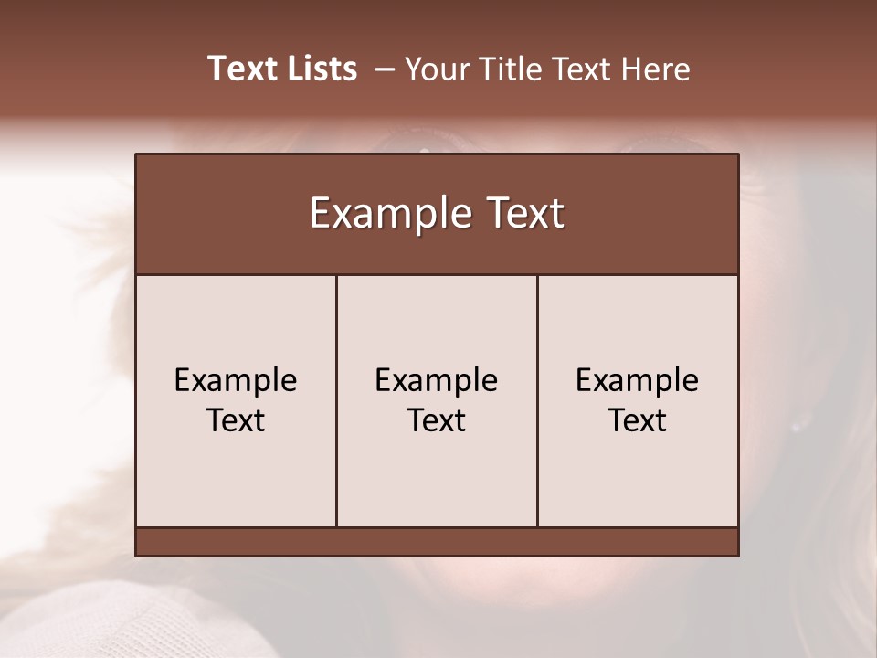 A Woman With A Smile On Her Face PowerPoint Template