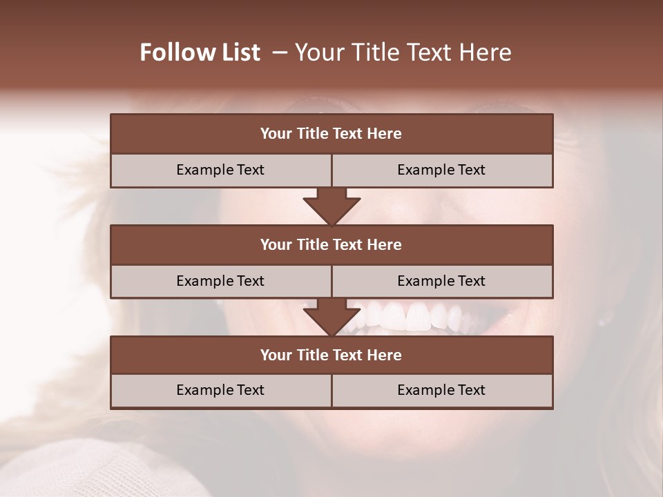 A Woman With A Smile On Her Face PowerPoint Template