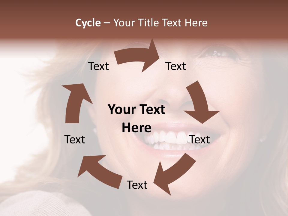 A Woman With A Smile On Her Face PowerPoint Template