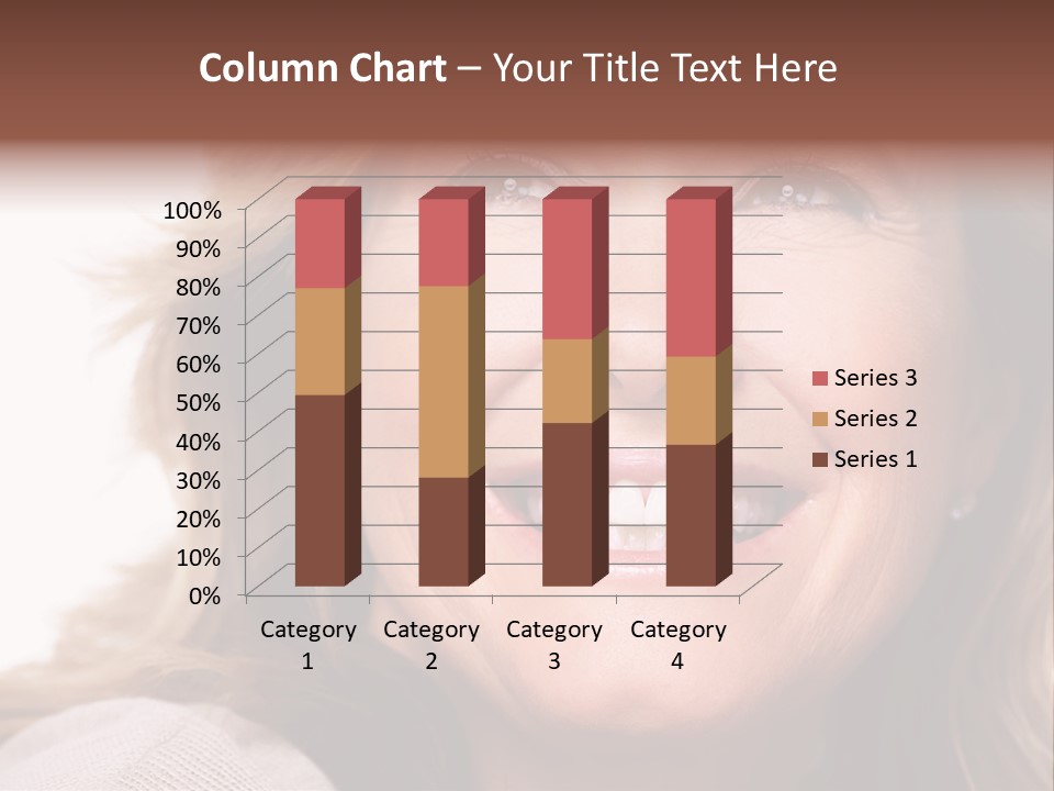 A Woman With A Smile On Her Face PowerPoint Template