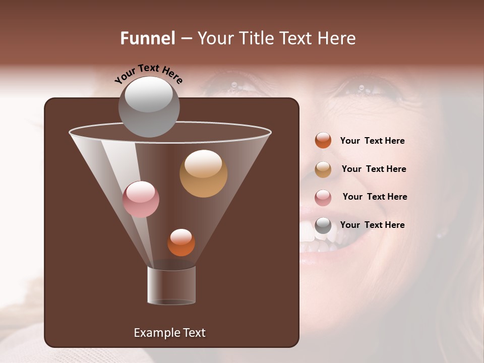 A Woman With A Smile On Her Face PowerPoint Template