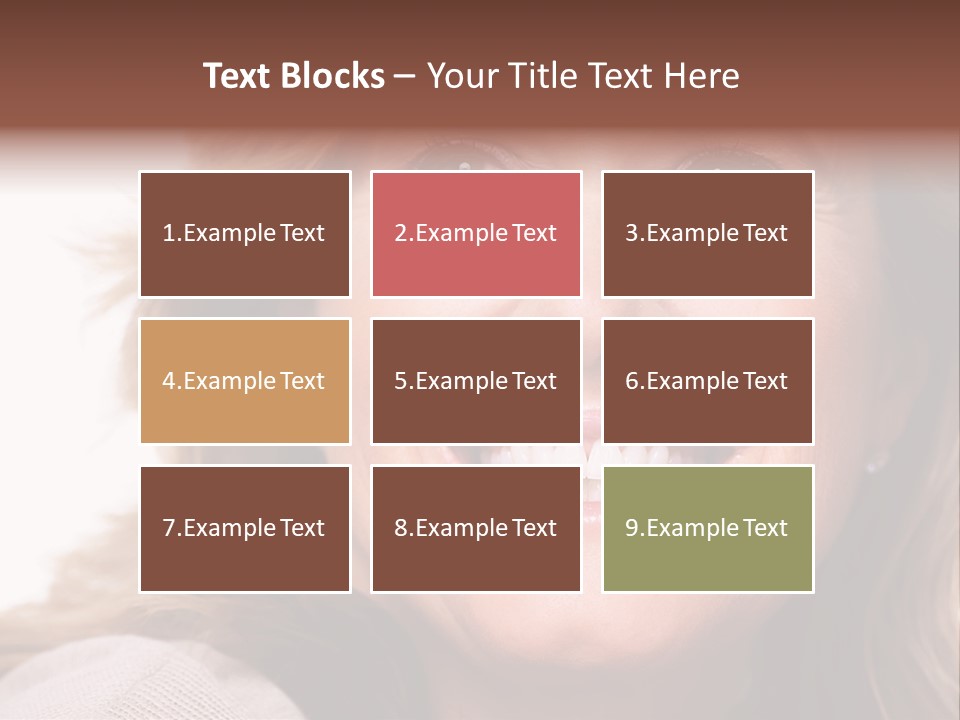 A Woman With A Smile On Her Face PowerPoint Template