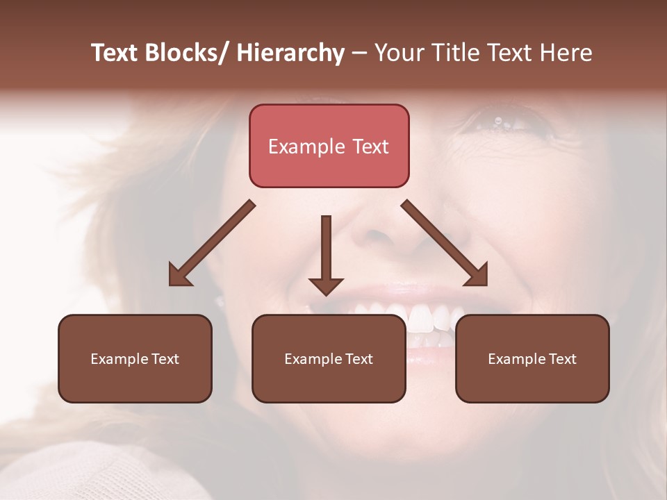 A Woman With A Smile On Her Face PowerPoint Template