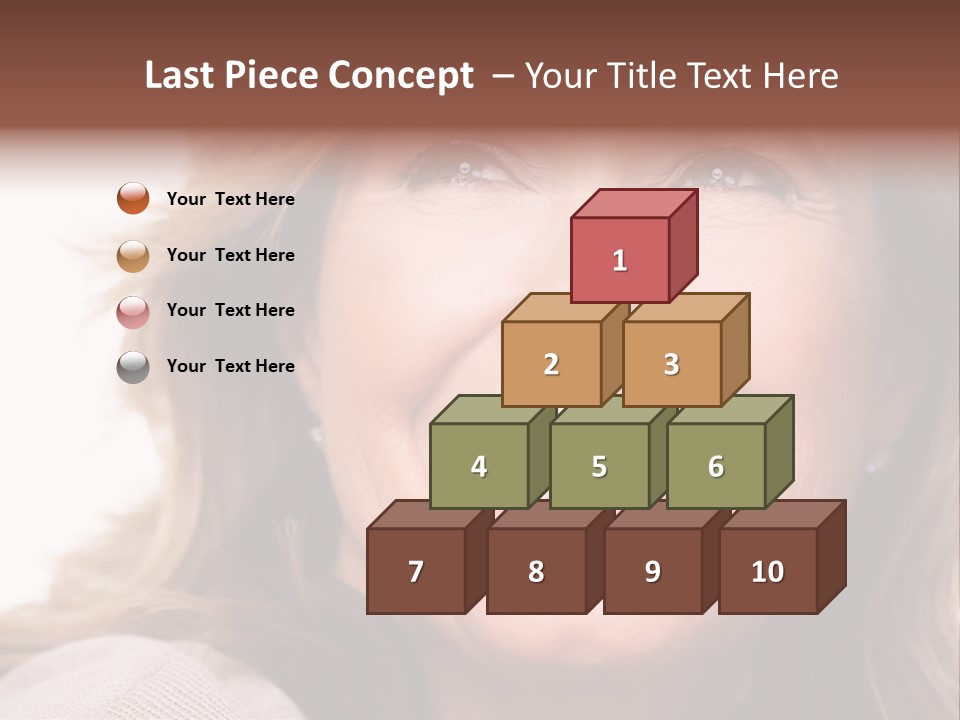 A Woman With A Smile On Her Face PowerPoint Template