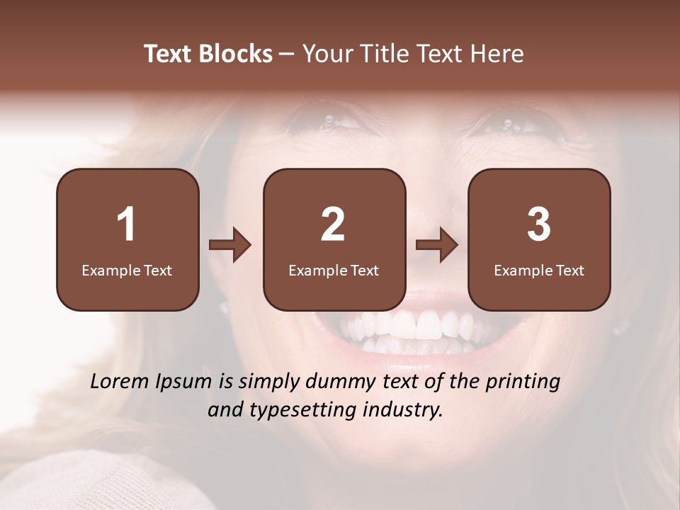 A Woman With A Smile On Her Face PowerPoint Template