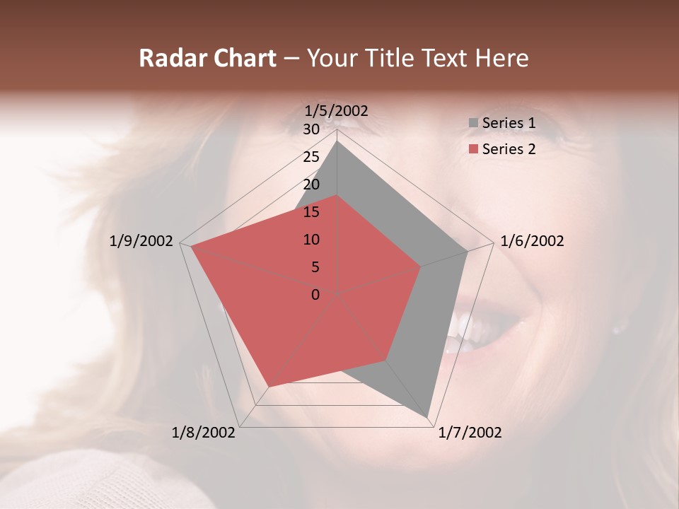 A Woman With A Smile On Her Face PowerPoint Template