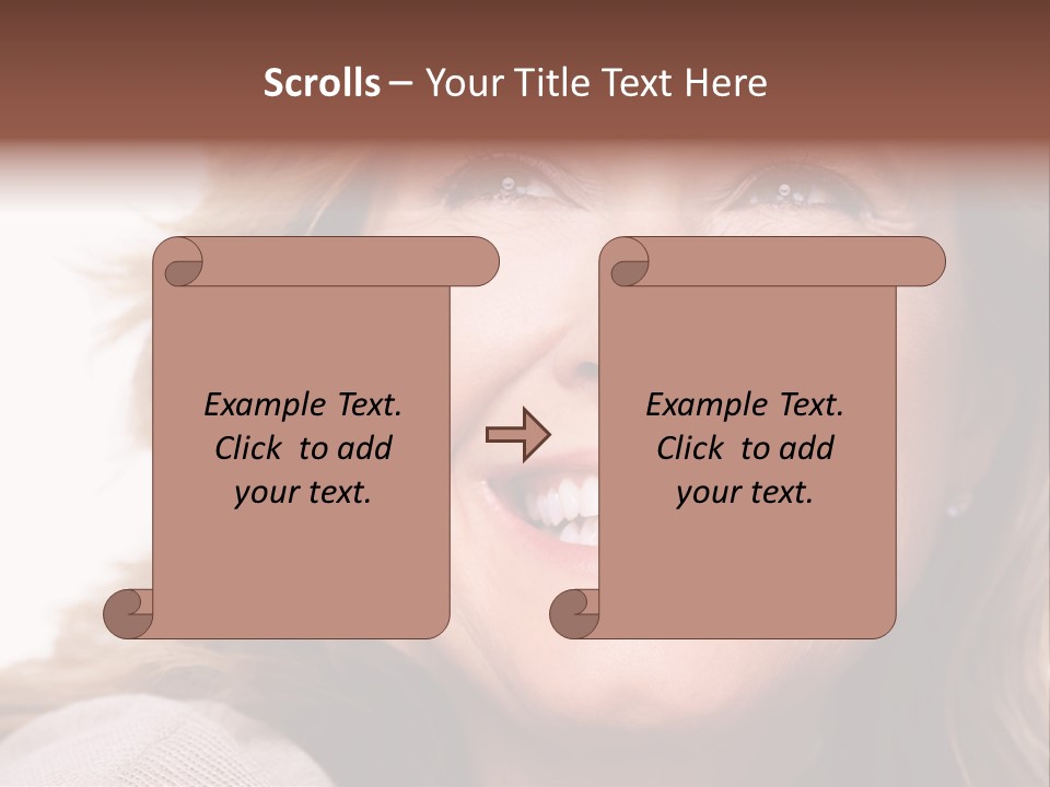 A Woman With A Smile On Her Face PowerPoint Template