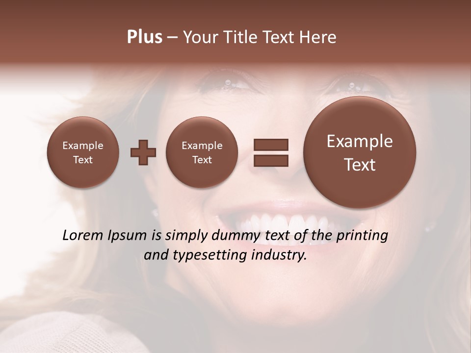 A Woman With A Smile On Her Face PowerPoint Template