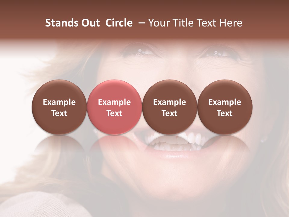 A Woman With A Smile On Her Face PowerPoint Template