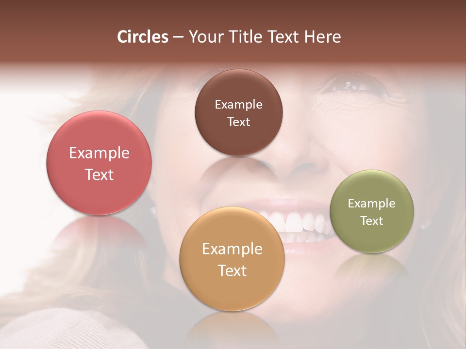 A Woman With A Smile On Her Face PowerPoint Template