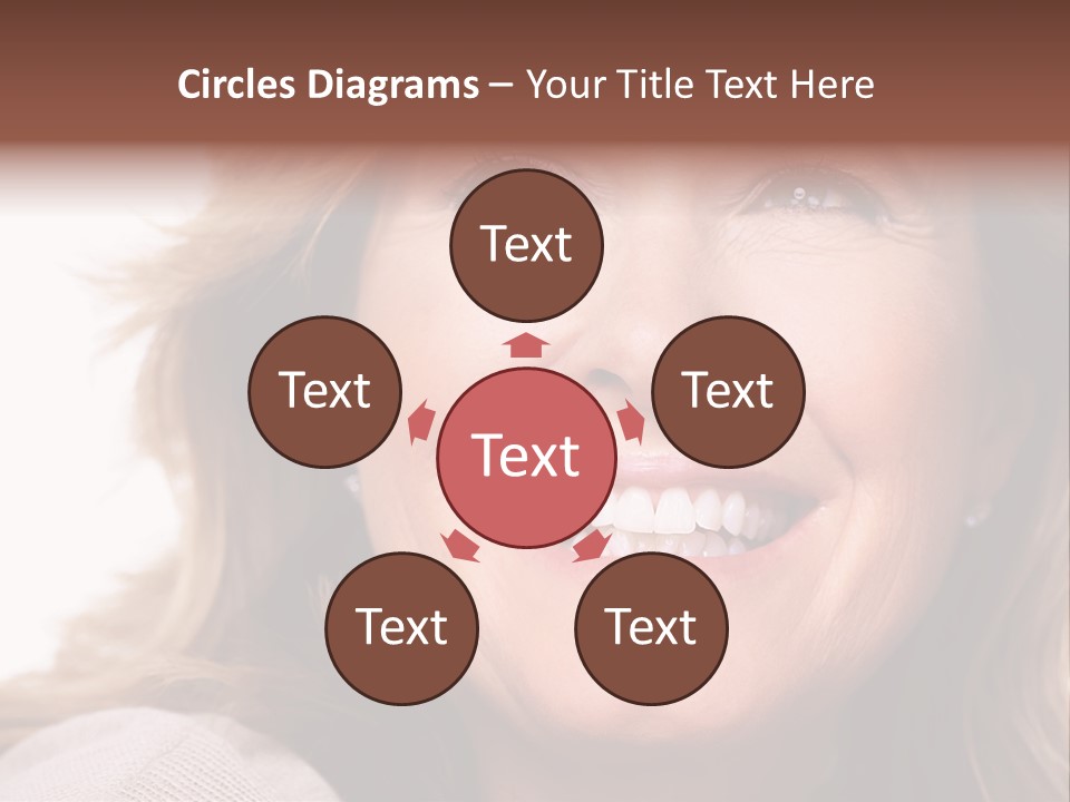 A Woman With A Smile On Her Face PowerPoint Template