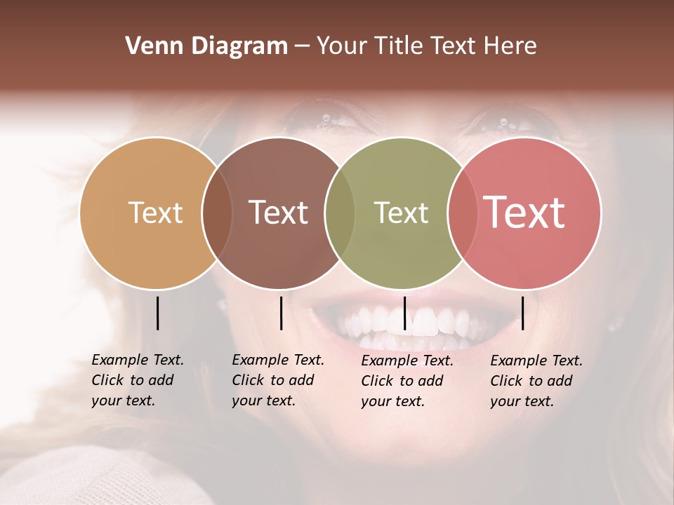 A Woman With A Smile On Her Face PowerPoint Template