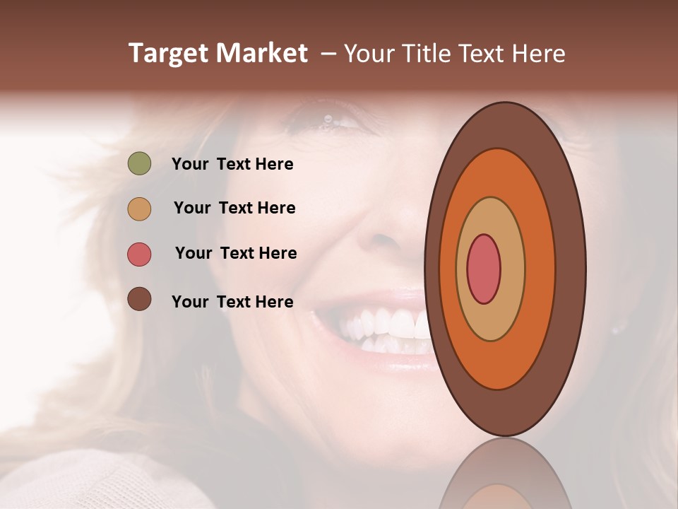 A Woman With A Smile On Her Face PowerPoint Template