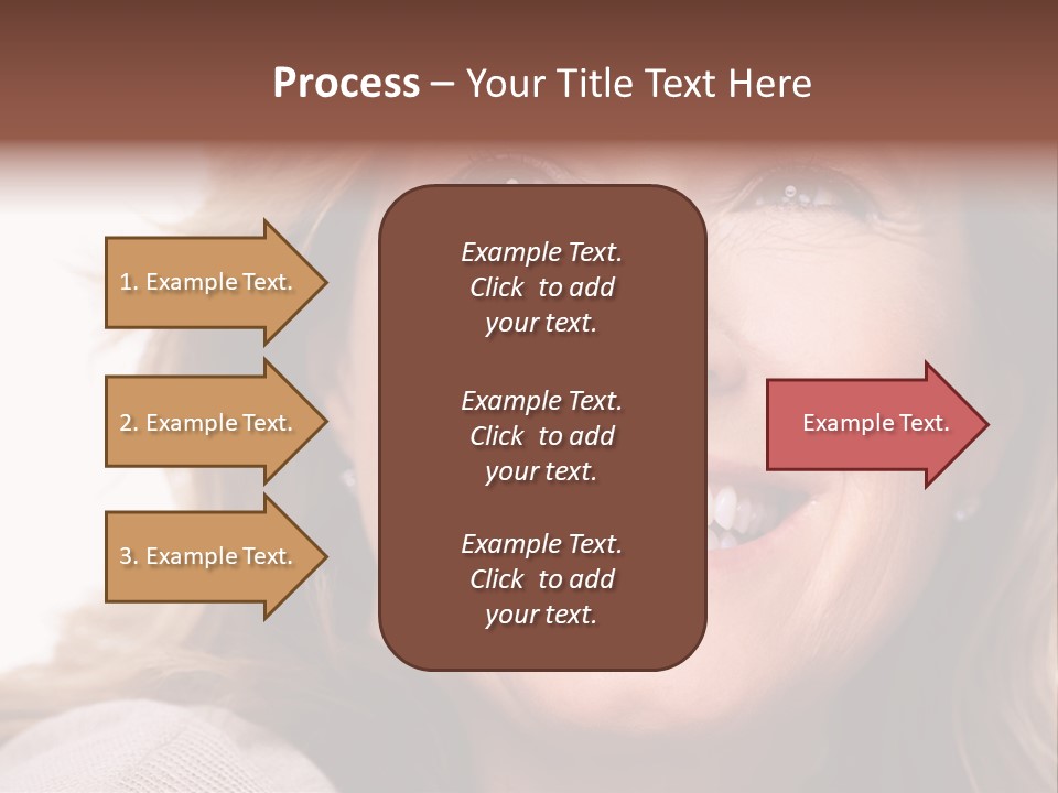 A Woman With A Smile On Her Face PowerPoint Template