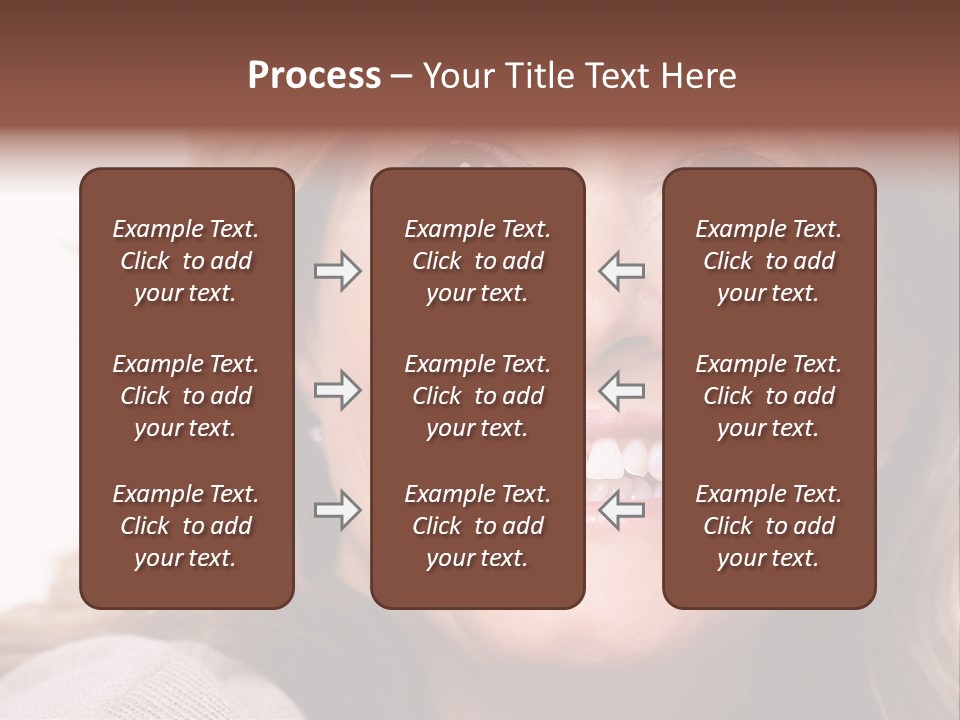 A Woman With A Smile On Her Face PowerPoint Template