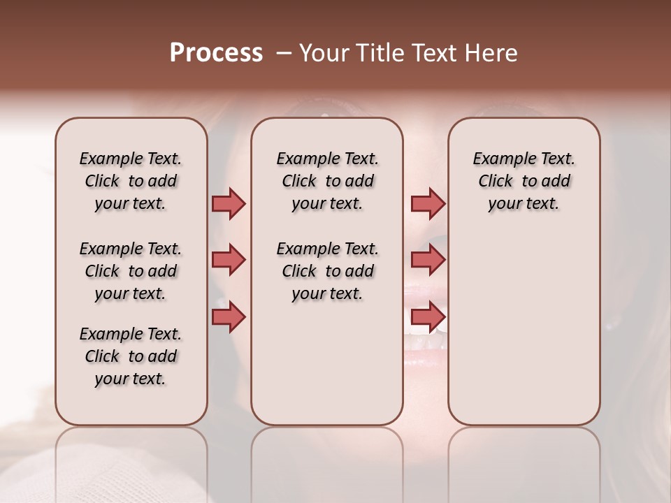 A Woman With A Smile On Her Face PowerPoint Template
