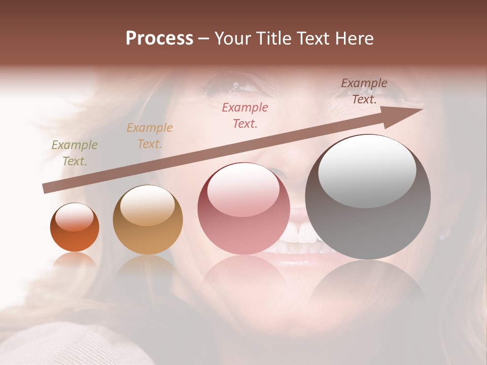 A Woman With A Smile On Her Face PowerPoint Template