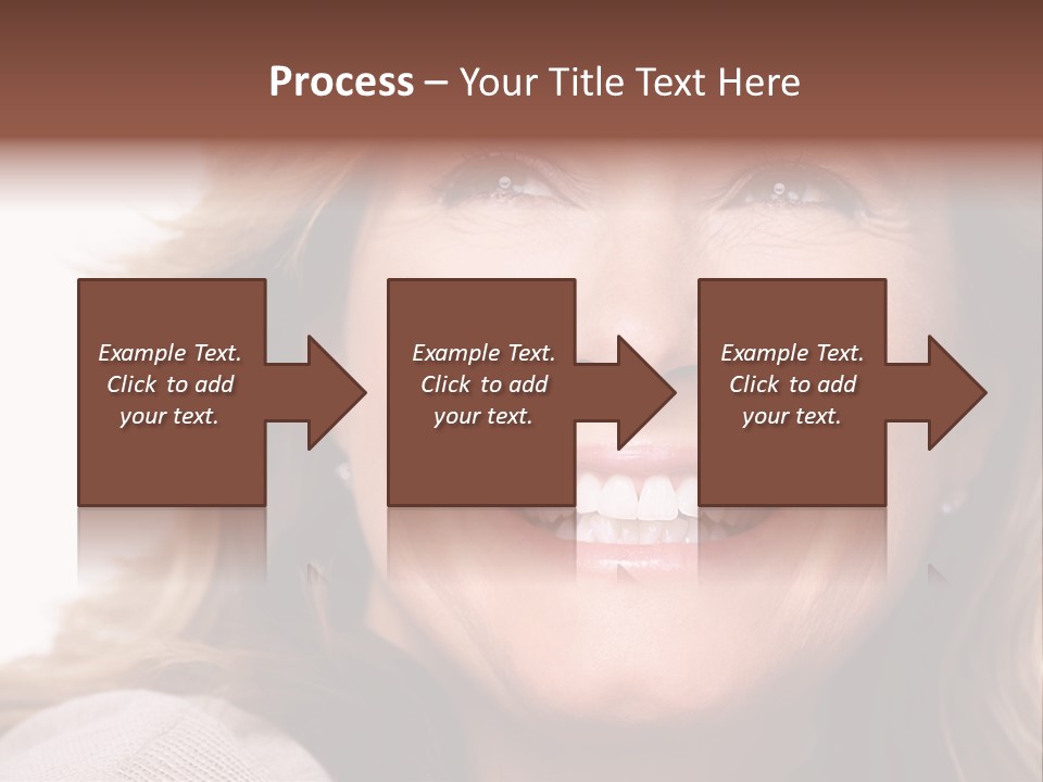 A Woman With A Smile On Her Face PowerPoint Template