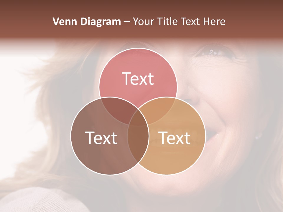 A Woman With A Smile On Her Face PowerPoint Template