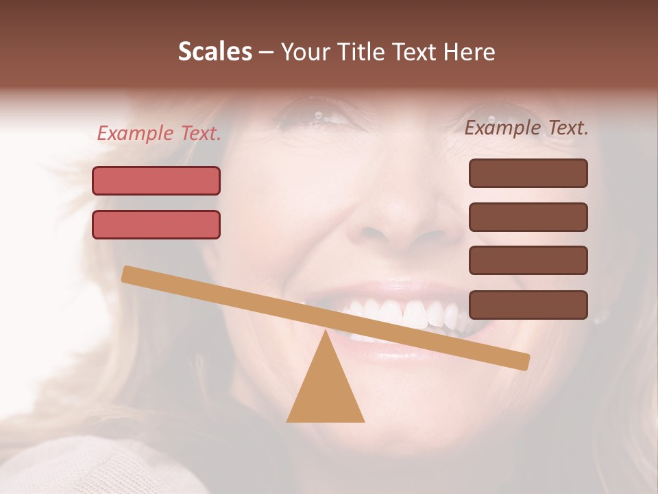 A Woman With A Smile On Her Face PowerPoint Template