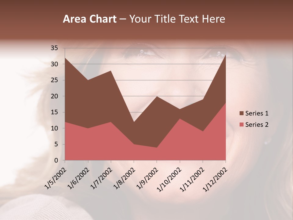 A Woman With A Smile On Her Face PowerPoint Template