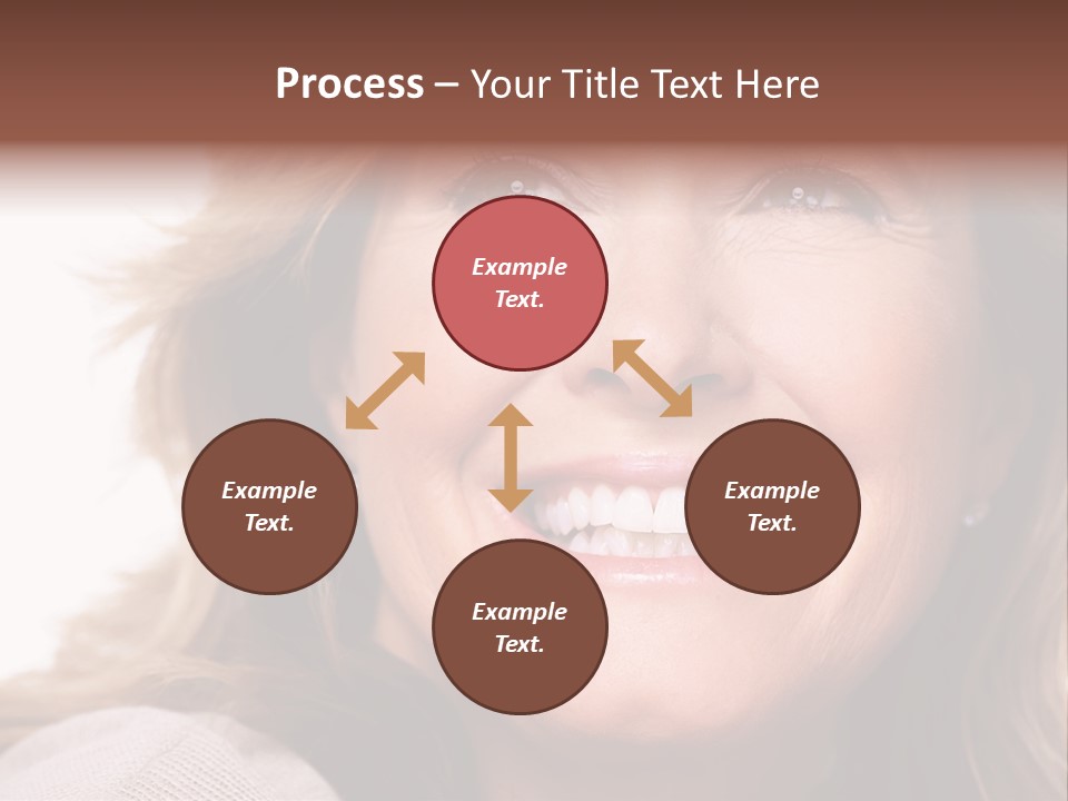 A Woman With A Smile On Her Face PowerPoint Template