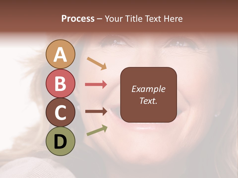 A Woman With A Smile On Her Face PowerPoint Template