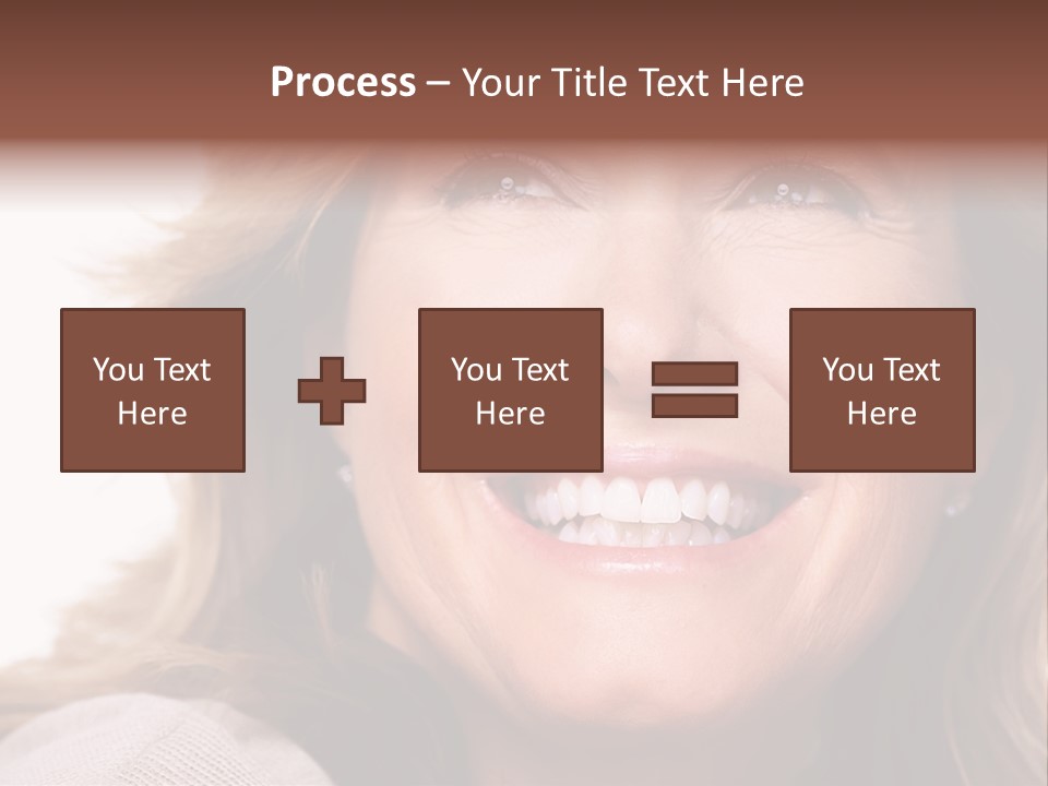 A Woman With A Smile On Her Face PowerPoint Template