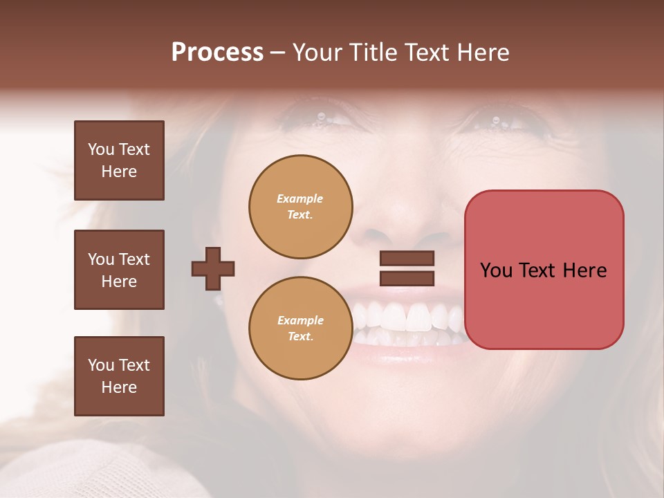 A Woman With A Smile On Her Face PowerPoint Template