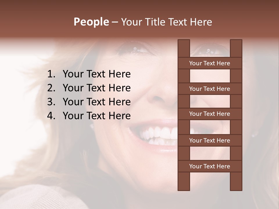 A Woman With A Smile On Her Face PowerPoint Template